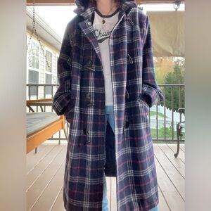 Jessica London Wool Toggle Duffel Trench Coat w/ Hood, Plus Size 20T (1XL)